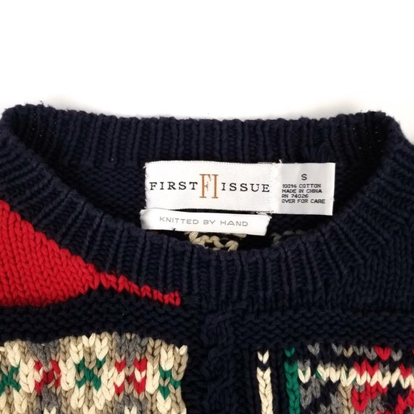 Vintage Grandmacore Handknit Christmas Sweater - Picture 3 of 4